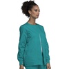 image:imageCherokee WW Originals Scrubs Jacket for Women Snap Front 3 PocketsTeal Blue