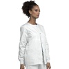image:imageCherokee WW Originals Scrubs Jacket for Women Snap Front 3 PocketsWhite