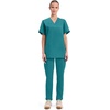 image:imageCherokee WW Originals Scrubs for Women and Men Unisex VNeck Scrub TopTeal Blue