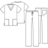 image:imageCherokee WW Originals Unisex Scrub Sets VNeck Top amp Drawstring PantWine