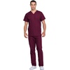 image:imageCherokee WW Originals Unisex Scrub Sets VNeck Top amp Drawstring PantWine