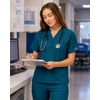 image:imageCherokee WW Originals Unisex Scrubs for Women amp Men VNeck Scrub TopCaribbean Blue