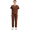 image:imageCherokee WW Originals Unisex Scrubs for Women amp Men VNeck Scrub TopChocolate