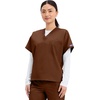 image:imageCherokee WW Originals Unisex Scrubs for Women amp Men VNeck Scrub TopChocolate