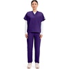 image:imageCherokee WW Originals Unisex Scrubs for Women amp Men VNeck Scrub TopGrape