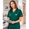 image:imageCherokee WW Originals Unisex Scrubs for Women amp Men VNeck Scrub TopHunter