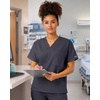 image:imageCherokee WW Originals Unisex Scrubs for Women amp Men VNeck Scrub TopPewter