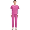 image:imageCherokee WW Originals Unisex Scrubs for Women amp Men VNeck Scrub TopShocking Pink