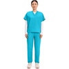 image:imageCherokee WW Originals Unisex Scrubs for Women amp Men VNeck Scrub TopTurquoise