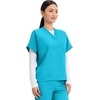 image:imageCherokee WW Originals Unisex Scrubs for Women amp Men VNeck Scrub TopTurquoise