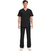 image:imageCherokee WW Professionals Mens VNeck Scrub Top 4 Pockets Medical ShirtBlack