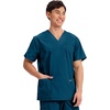 image:imageCherokee WW Professionals Mens VNeck Scrub Top 4 Pockets Medical ShirtCaribbean Blue