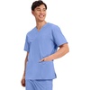 image:imageCherokee WW Professionals Mens VNeck Scrub Top 4 Pockets Medical ShirtCiel Blue