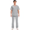 image:imageCherokee WW Professionals Mens VNeck Scrub Top 4 Pockets Medical ShirtGrey