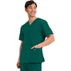 image:imageCherokee WW Professionals Mens VNeck Scrub Top 4 Pockets Medical ShirtHunter Green