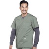 image:imageCherokee WW Professionals Mens VNeck Scrub Top 4 Pockets Medical ShirtOlive