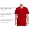 image:imageCherokee WW Professionals Mens VNeck Scrub Top 4 Pockets Medical ShirtRed