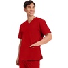 image:imageCherokee WW Professionals Mens VNeck Scrub Top 4 Pockets Medical ShirtRed