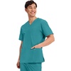 image:imageCherokee WW Professionals Mens VNeck Scrub Top 4 Pockets Medical ShirtTeal Blue