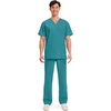 image:imageCherokee WW Professionals Mens VNeck Scrub Top 4 Pockets Medical ShirtTeal Blue