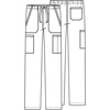 image:imageCherokee WW Professionals Scrubs for Men Tapered Leg Cargo Scrub PantsBlack