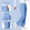 image:imageCherokee WW Professionals Scrubs for Men Tapered Leg Cargo Scrub PantsCiel Blue