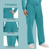 image:imageCherokee WW Professionals Scrubs for Men Tapered Leg Cargo Scrub PantsTeal Blue