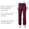 image:imageCherokee WW Professionals Scrubs for Men Tapered Leg Cargo Scrub PantsWine