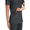 image:imageCherokee WW Revolution Medical Womens Scrub Top VNeck 3Pocket ScrubsBlack