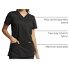 image:imageCherokee WW Revolution Medical Womens Scrub Top VNeck 3Pocket ScrubsBlack