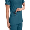 image:imageCherokee WW Revolution Medical Womens Scrub Top VNeck 3Pocket ScrubsCaribbean Blue