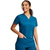 image:imageCherokee WW Revolution Medical Womens Scrub Top VNeck 3Pocket ScrubsCaribbean Blue