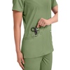 image:imageCherokee WW Revolution Medical Womens Scrub Top VNeck 3Pocket ScrubsCelery Green