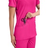 image:imageCherokee WW Revolution Medical Womens Scrub Top VNeck 3Pocket ScrubsElectric Pink