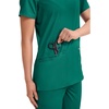 image:imageCherokee WW Revolution Medical Womens Scrub Top VNeck 3Pocket ScrubsHunter Green