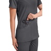 image:imageCherokee WW Revolution Medical Womens Scrub Top VNeck 3Pocket ScrubsPewter