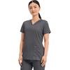image:imageCherokee WW Revolution Medical Womens Scrub Top VNeck 3Pocket ScrubsPewter