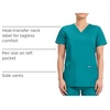 image:imageCherokee WW Revolution Medical Womens Scrub Top VNeck 3Pocket ScrubsTeal Blue