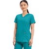 image:imageCherokee WW Revolution Medical Womens Scrub Top VNeck 3Pocket ScrubsTeal Blue