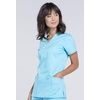 image:imageCherokee WW Revolution Medical Womens Scrub Top VNeck 3Pocket ScrubsTurquoise