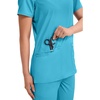 image:imageCherokee WW Revolution Medical Womens Scrub Top VNeck 3Pocket ScrubsTurquoise
