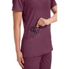 image:imageCherokee WW Revolution Medical Womens Scrub Top VNeck 3Pocket ScrubsWine