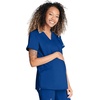 image:imageCherokee WW Revolution Mock Wrap Maternity Scrub Top 2Way StretchGalaxy Blue