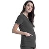 image:imageCherokee WW Revolution Mock Wrap Maternity Scrub Top 2Way StretchPewter