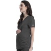 image:imageCherokee WW Revolution Mock Wrap Maternity Scrub Top 2Way StretchPewter