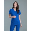 image:imageCherokee WW Revolution Mock Wrap Maternity Scrub Top 2Way StretchRoyal