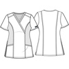 image:imageCherokee WW Revolution Mock Wrap Maternity Scrub Top 2Way StretchWine