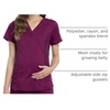 image:imageCherokee WW Revolution Mock Wrap Maternity Scrub Top 2Way StretchWine