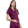 image:imageCherokee WW Revolution Mock Wrap Maternity Scrub Top 2Way StretchWine