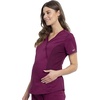 image:imageCherokee WW Revolution Mock Wrap Maternity Scrub Top 2Way StretchWine